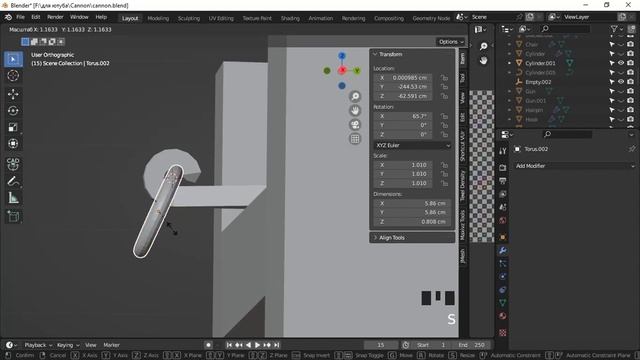 Пушка 18век - урок 11 (UV-развертка, часть 4) в Blender 3d смотреть онлайн