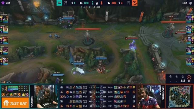 LEC Summer Split 2023 - W5D2 - FNC vs SK - BO3 смотреть онлайн
