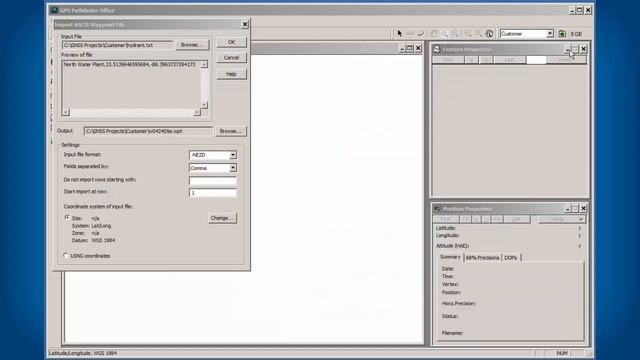 How To Import Waypoints Into Trimble's GPS Pathfinder Office Software