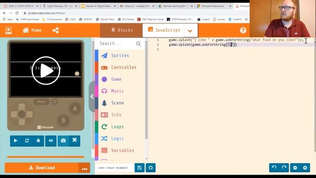 User Input: JavaScript in MakeCodeArcade смотреть онлайн