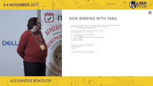 [ENG] Alexander Bokovoy: "Clevis/Tang: Network-bound Disk Encryption" смотреть онлайн