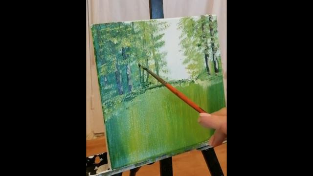 Oil painting/Forest lake смотреть онлайн
