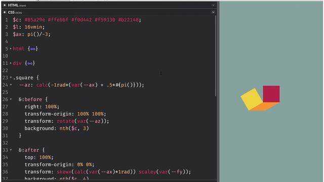 Change between square tilings with CSS variables смотреть онлайн