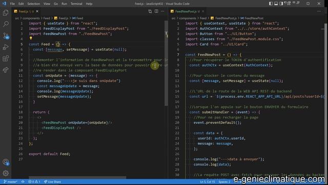 JavaScript432-React.js-Faire remonter l'information de l'enfant vers le parent pour un autre enfant смотреть онлайн