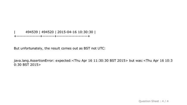MySQL : Retrieving UTC DATETIME field from MySQL in Java when server timezone is not UTC смотреть онлайн