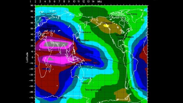 Global Ionospheric foF2 Map April 12 ~ 18, 2013 смотреть онлайн