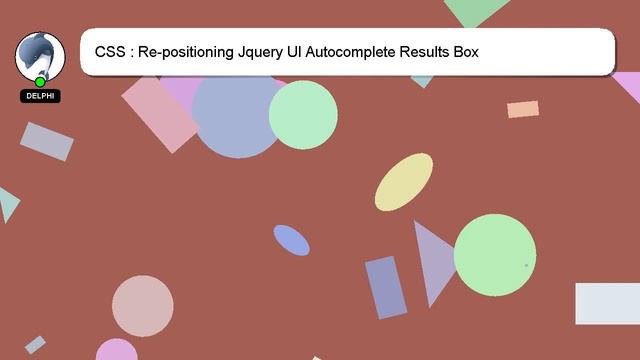 CSS : Re-positioning Jquery UI Autocomplete Results Box смотреть онлайн