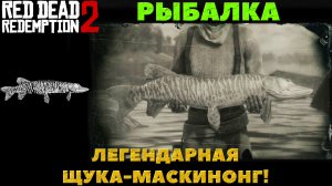 Red Dead Redemption 2 - ✔️Рыбалка. Легендарная Щука Маскинонг. Как поймать!