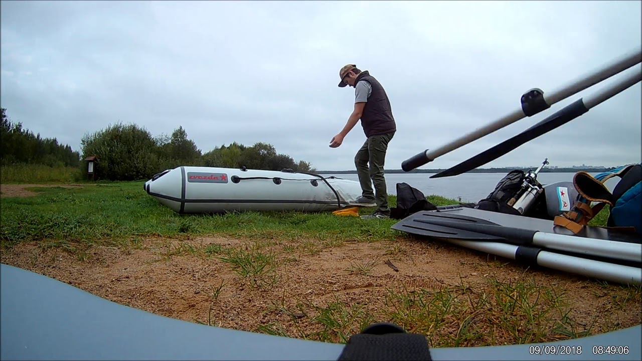 Качаем лодку пвх Zvezda-330-Стандарт НДНД штатным насосом на время смотреть онлайн