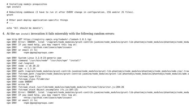 DevOps & SysAdmins: ENOENT errors when running npm inside vagrant shell provision смотреть онлайн