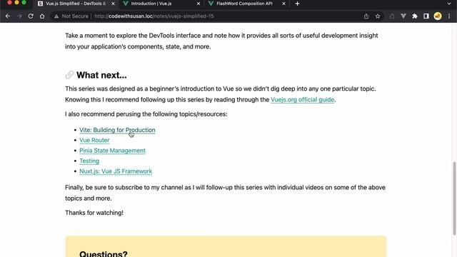 Vue.js Simplified - DevTools & Wrap-up (#15) смотреть онлайн