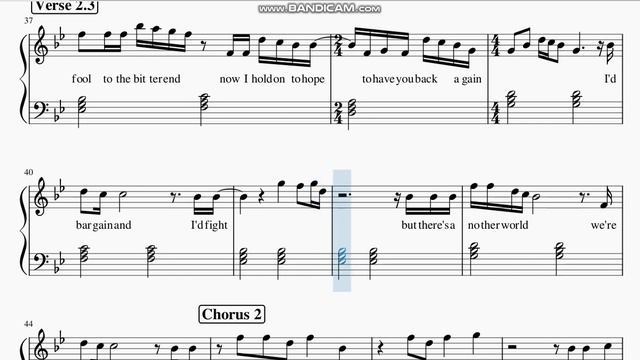 The Killers - " Here With Me " Piano Sheet Music Notes Score Very Easy Beginner ( With Lyrics ) смотреть онлайн