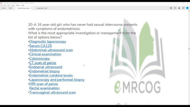 Gynaecology EMQ paper1 смотреть онлайн