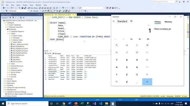 CUME_DIST analytic function in SQL Server смотреть онлайн
