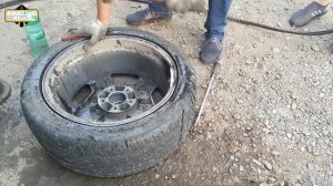 Погнулся литой диск.  Восстановление литых дисков своими руками