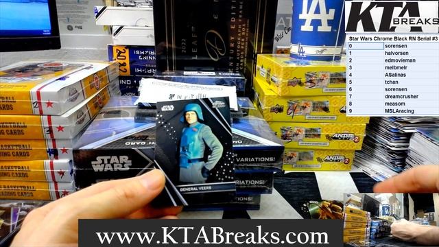 #3 - random serial number break - 2023 topps chrome black STAR WARS 6 hobby box 1/2 case break смотреть онлайн