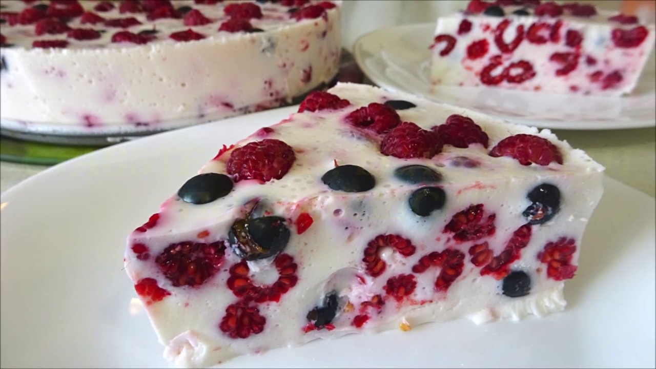 Сметанное желе с фруктами и ягодами смотреть онлайн