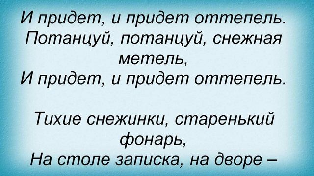 Слова песни Павло Зібров - Снежная метель смотреть онлайн