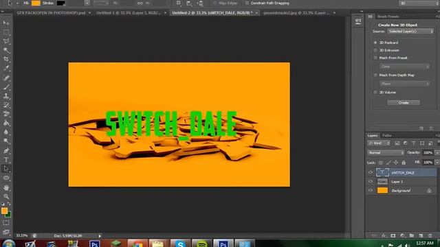 Photoshop CS6 Tutorial GFX: Part 1 - Putting 3D Texts & Ground Cracks. смотреть онлайн