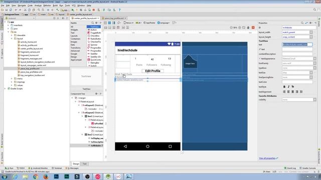 Android Studio Firebase Instagram Clone App 10# Profile Center view Activity 2/2 смотреть онлайн