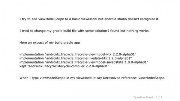 Android : Unresolved reference: viewModelScope - Kotlin Android
