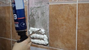 Треснула плитка на стене. Экспресс ремонт. Часть 1