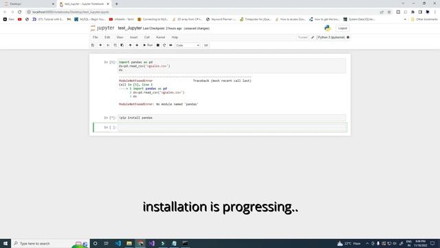 ModuleNotFoundError no module named 'pandas' jupyter смотреть онлайн