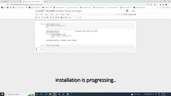 ModuleNotFoundError no module named 'pandas' jupyter