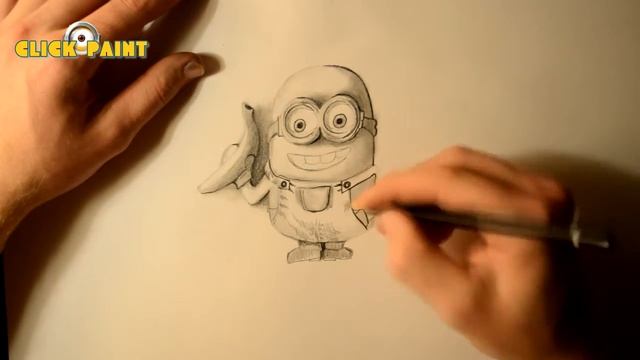 Как нарисовать простой рисунок 3D карандашом на бумаге МИНЬОН 2 смотреть онлайн