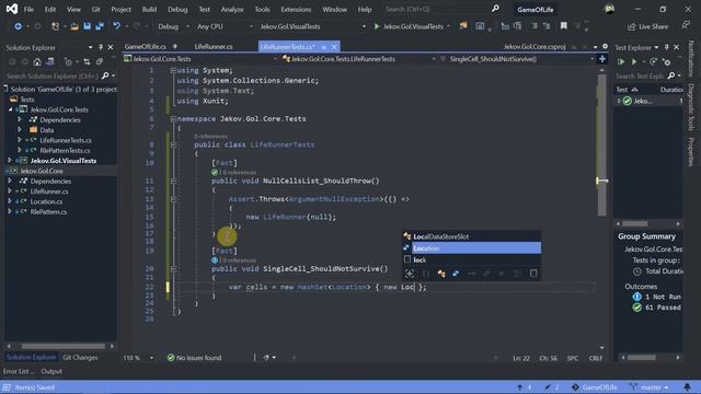 Conway's Game of Life TDD Kata C# .NET Core xUnit смотреть онлайн