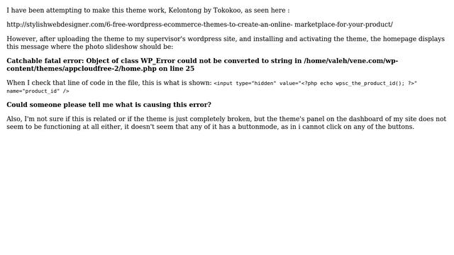 Wordpress: Catchable fatal error in appcloud free theme by Tokokoo смотреть онлайн