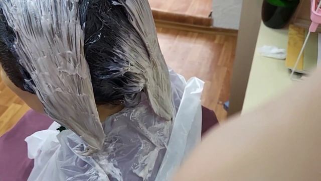 Растяжка цвета,плавный переход.Окрашивание волос. смотреть онлайн