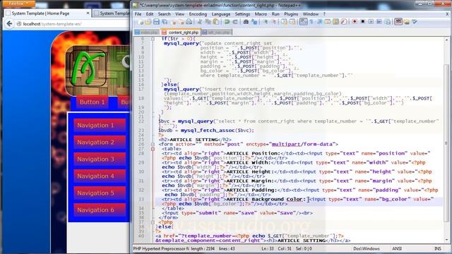 Create Template System, 35, Content Right Table and CSS Article, PHP, MySQL, CSS Tutorial Series смотреть онлайн