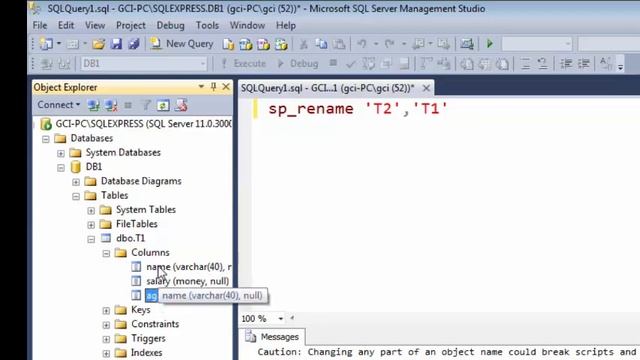 4 SQL sp rename смотреть онлайн