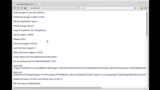 Demo. Script PHP Extrae datos de Factura Electrónica (archivo .XML de CFDI) смотреть онлайн