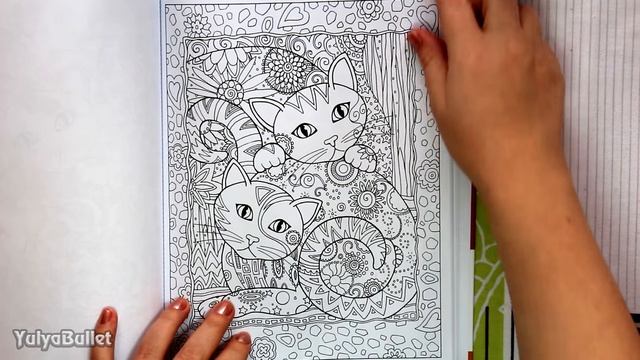 КОТИКИ | ОБЗОР | а-ля КОТОТЕРАПИЯ | Раскраска антистресс | YulyaBullet смотреть онлайн
