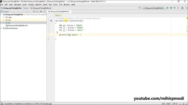 #245 Kotlin Tutorial | equals & equalsIgnoreCase() method смотреть онлайн