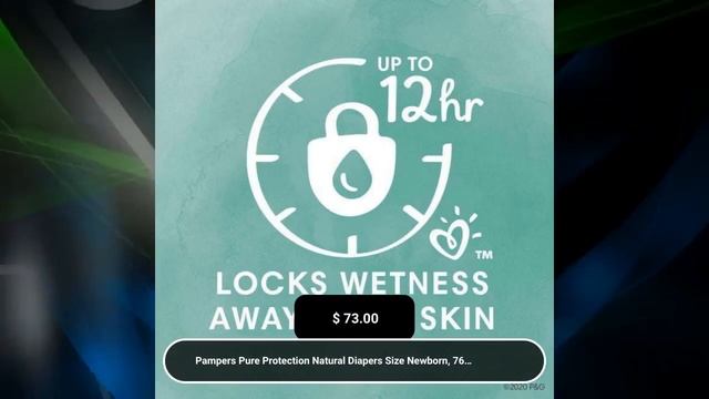 Pampers Pure Protection Natural Diapers Size Newborn, 76 Count смотреть онлайн
