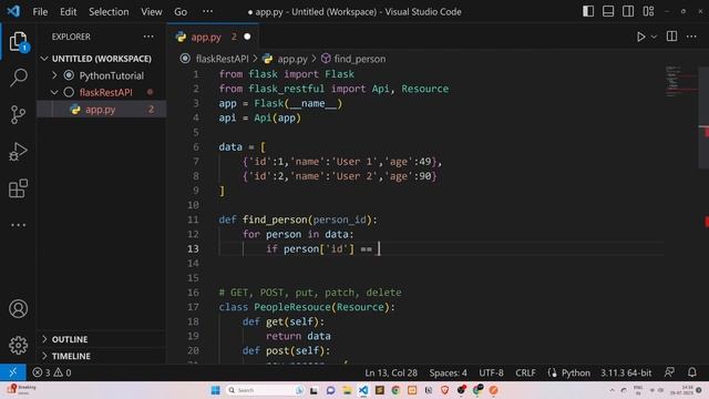 Flask RESTful API Tutorial: Building CRUD Operations for Your App | HINDI смотреть онлайн