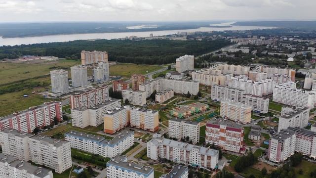 Новочебоксарск 360° - с высоты птичьего полета. Август 2019. Микрорайон Никольский смотреть онлайн