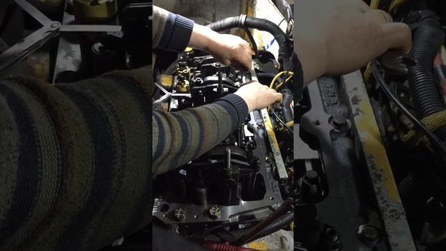 #КАТ С-12 #Регулировка# клапанов и преднатяг #форсунок смотреть онлайн