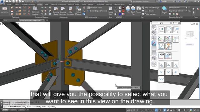 Advance Steel - Creating a drawing showing parts previously selected in the 3D model смотреть онлайн