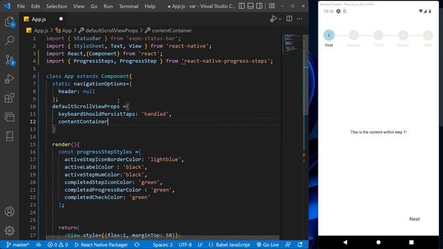 React Native Progress Steps|| Just a Variable; смотреть онлайн