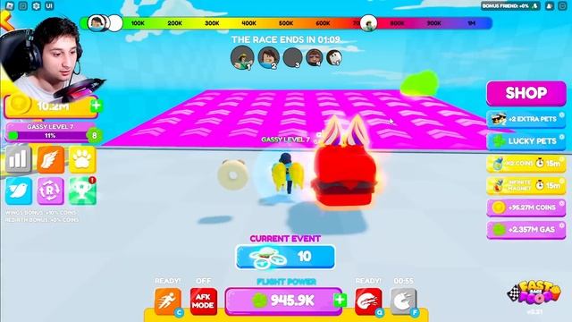 ბან ბანის ფეთები ვიყიდე Roblox Fast Food Race Simulator смотреть онлайн