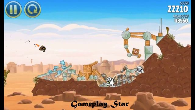 Angry Birds Star Wars Level 1-16 Tatooine Walkthrough - Gameplay Star смотреть онлайн