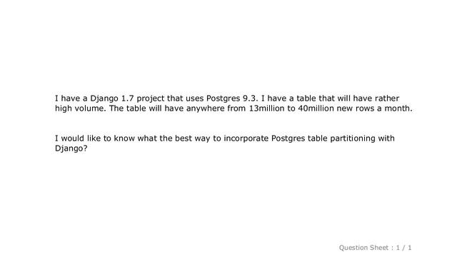 Django : Postgresql Table Partitioning Django Project смотреть онлайн