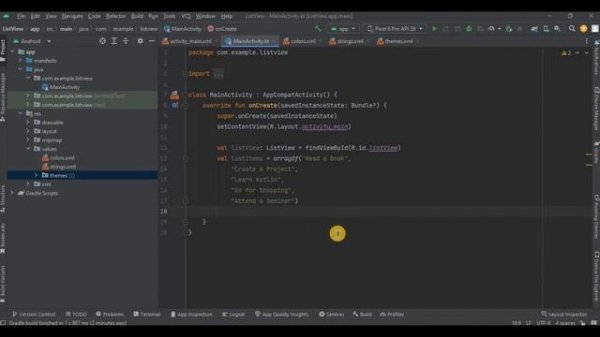 ListView in Android Studio using Kotlin | Android Knowledge