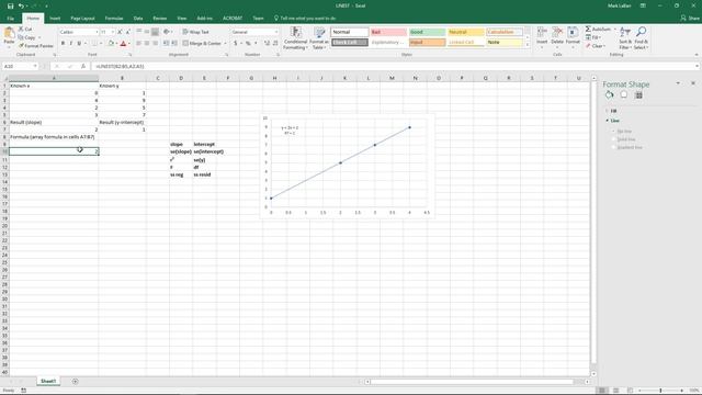 How to Use the LINEST Function in Excel 2016 смотреть онлайн