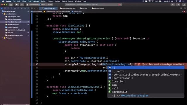 Current Location & Geocoding in Swift (Xcode 12, 2022, Swift) - iOS Development Tutorial смотреть онлайн