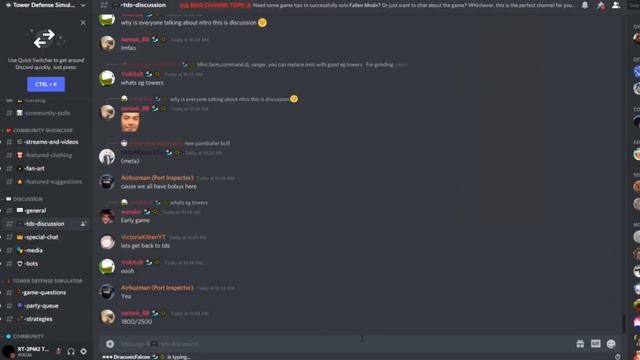 If tds-discussion says fart, the video ends | Tower Defense Simulator Discord Server смотреть онлайн